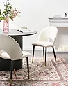Esszimmerstuhl 2er Set MAGALIA Samtstoff Hellbeige