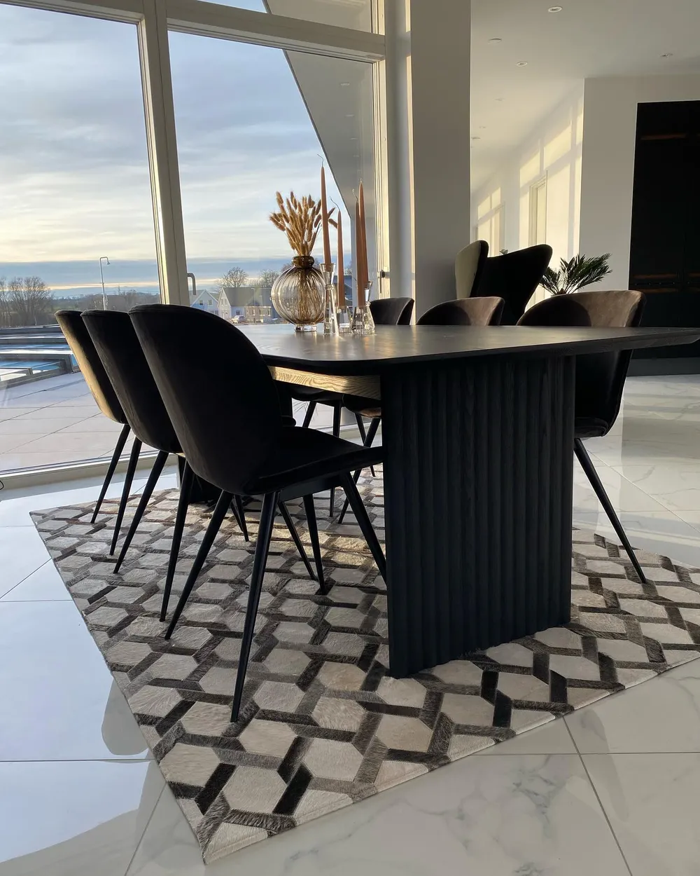 Rug AYDIN Grey 140 x 200 cm Leather_835122