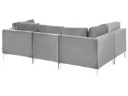 Modular Corner Sofa 4 Seater EVJA Velvet Grey Right Hand_789011
