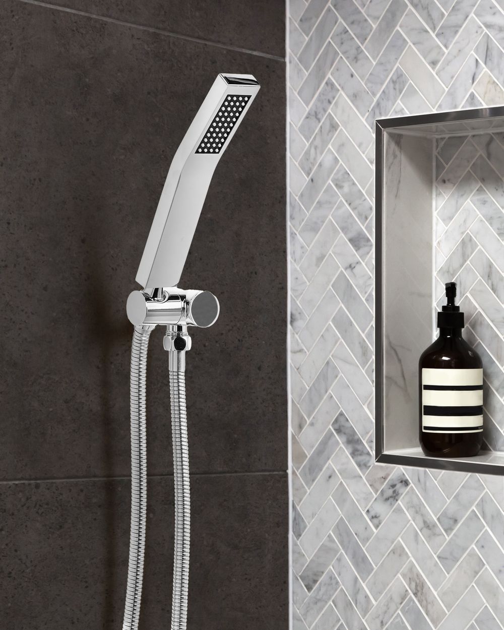 Pommeau de douche AMBORO Laiton Argenté