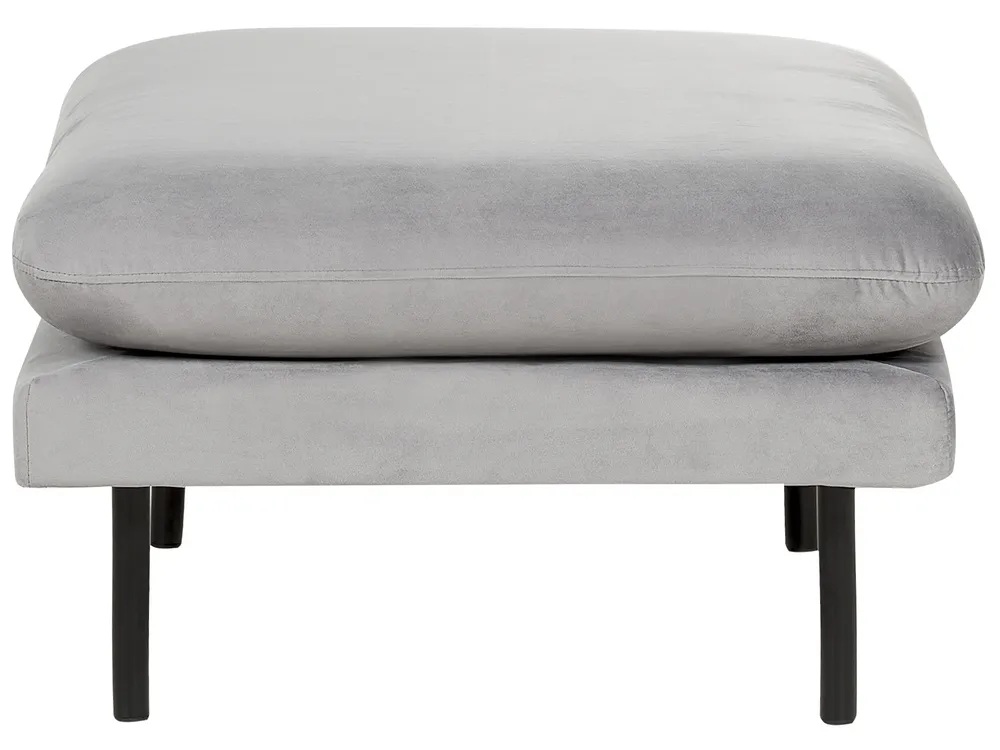 Living Room Set 5 Seater VINTERBRO with Ottoman Velvet Grey_900603