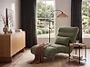 Chaiselongue RIVES Stoff Grün