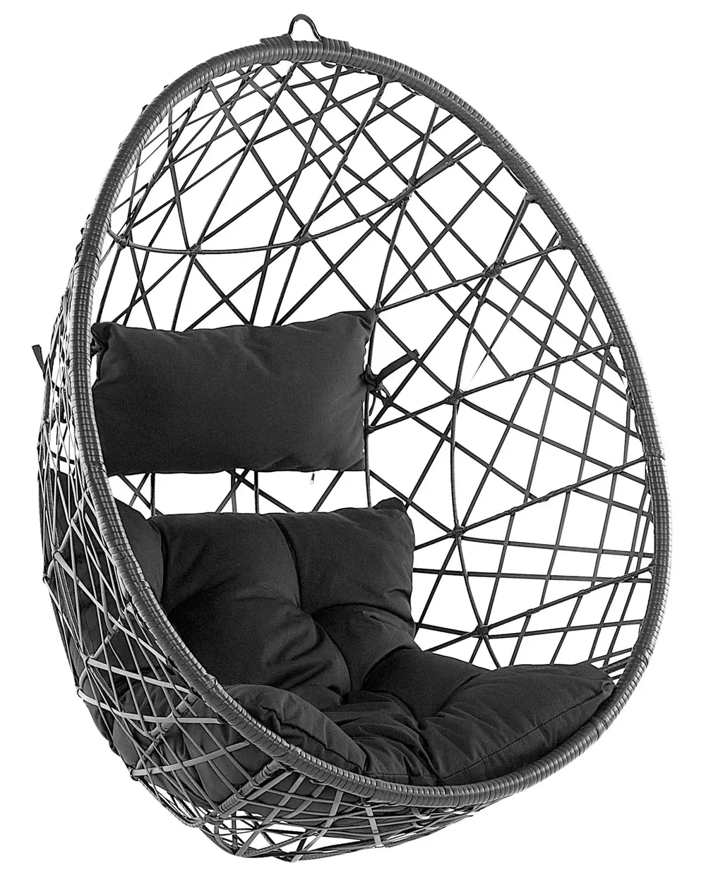 Hängesessel ALATRI Polyrattan Schwarz