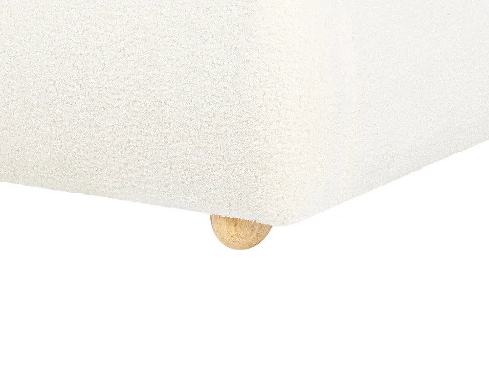 Bett mit Stauraum BLAGNAC Bouclé Cremeweiß 160 x 200 cm_897415