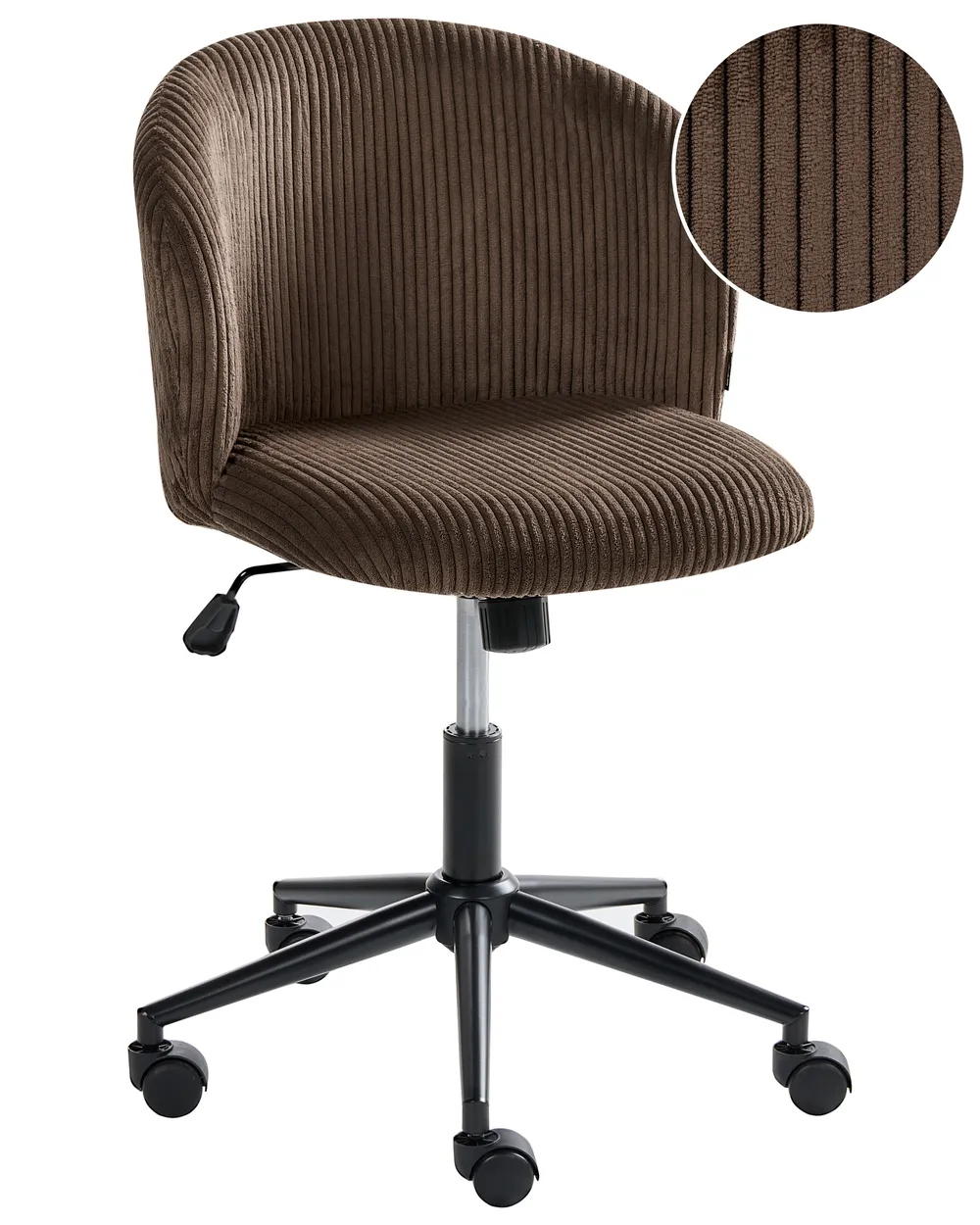 Bürostuhl MILES Cord Dunkelbraun