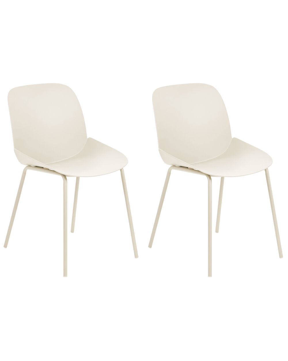 Set of 2 Dining Chairs MILACA Beige