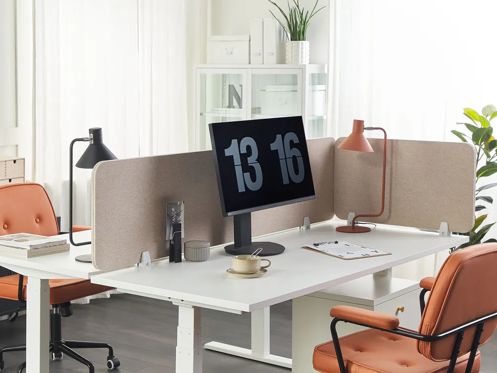 Desk Screen WALLY 72 x 40 cm Beige