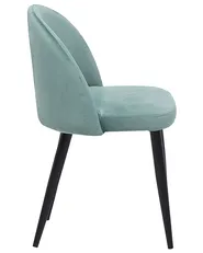 Set of 2 Dining Chairs VISALIA Velvet Mint Green_711010