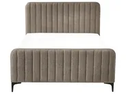 Bett mit Lattenrost Bouclé LUNAN 120 x 200 cm Taupe_1025555