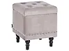 Storage Pouffe LORETTO Velvet Light Grey