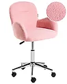 Schreibtischstuhl PRIDDY Bouclé Rosa