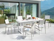 Gartenmöbel Set 6-Sitzer VALCANETTO/GROSSETO Metall Weiß_938295