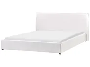 Bett mit Lattenrost Samtstoff LAVAUR 180 x 200 cm Cremeweiß_985241