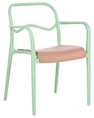 Gartenstuhl 2er Set THASOS Kunststoff Grün_1045555