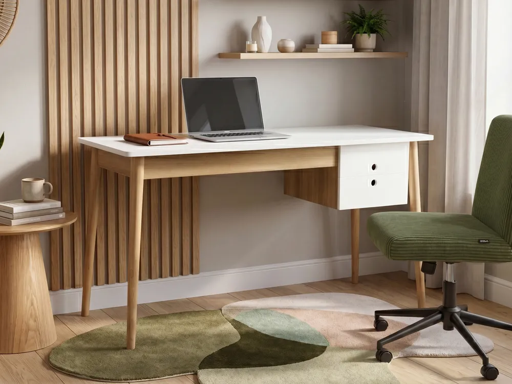 Schreibtisch FENESTRA 120 cm 50 cm Hellbraun / Weiß_1082684