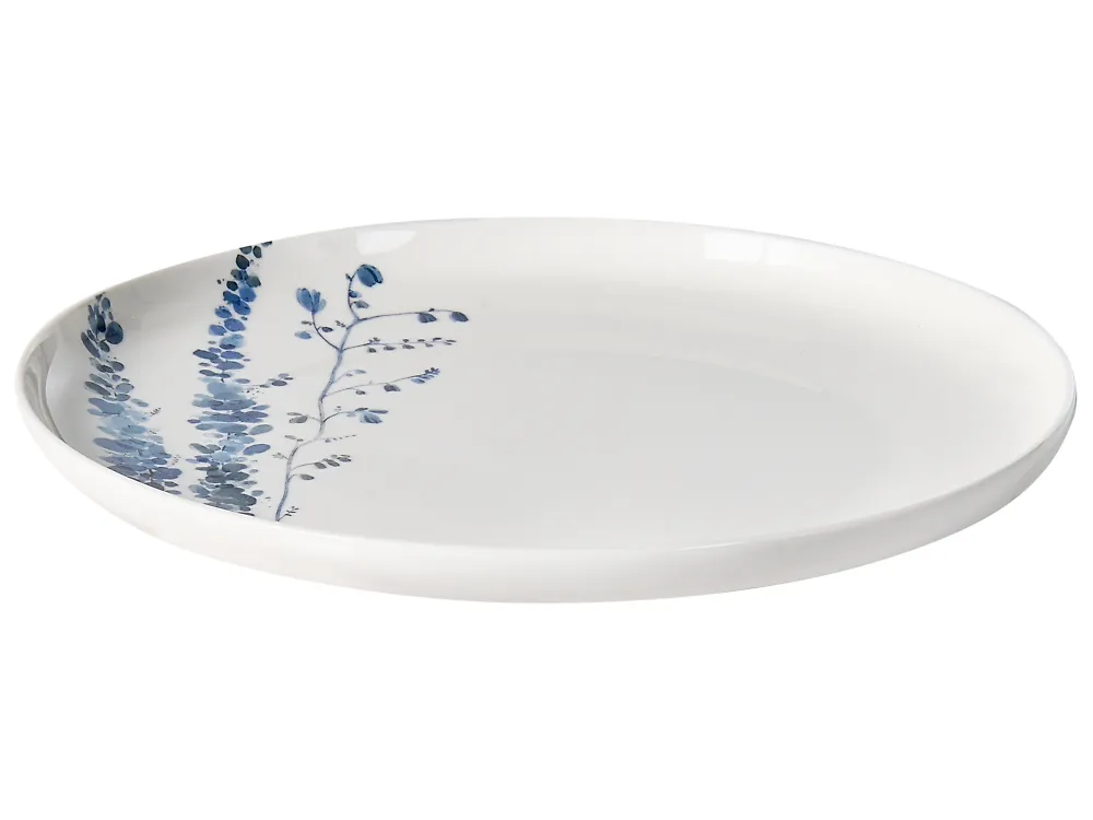 24-Piece Dinnerware Set MAHLEB Porcelain White/Blue_1191973