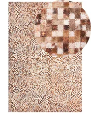 Teppich TORUL Braun 140 x 200 cm Echtleder_792666