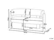 Sofa 2 Seater BUREA Chenille Off-White_1072805