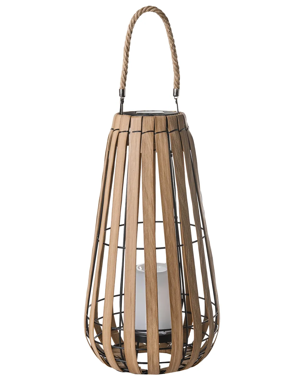 Solarbetriebene Laterne MATETSI 58 cm Hellbraun