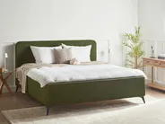 Bett mit Lattenrost Bouclé VALOGNES 180 x 200 cm Dunkelgrün_933753