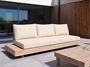Lounge Set mit Tisch 5-Sitzer MARETTIMO zertifiziertes Akazienholz Beige_1154140