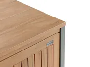 Outdoor-Küche 3er Set mit Spüle IVREA Braun / Schwarz zertifiziertes Akazienholz_988407