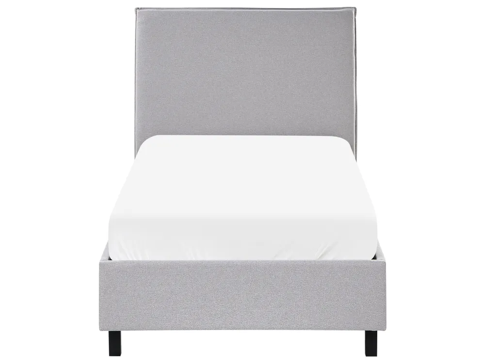 Bett mit Lattenrost Stoff SENNEZ 90 x 200 cm Hellgrau_713980