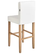 Set of 2 Bar Chairs MADISON Faux Leather Off-White_705555