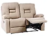 Sofa manuell verstellbar 2-Sitzer BERGEN Stoff Beige