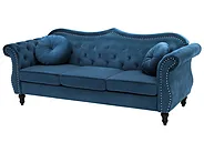 Sofa 3-Sitzer SKIEN Samtstoff Marineblau_1161537