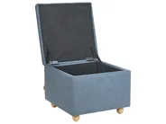 Pouf mit Stauraum FERNDALE Stoff Blau_1056237