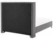 Bett mit Lattenrost Samtstoff LUBBON 180 x 200 cm Grau_734242
