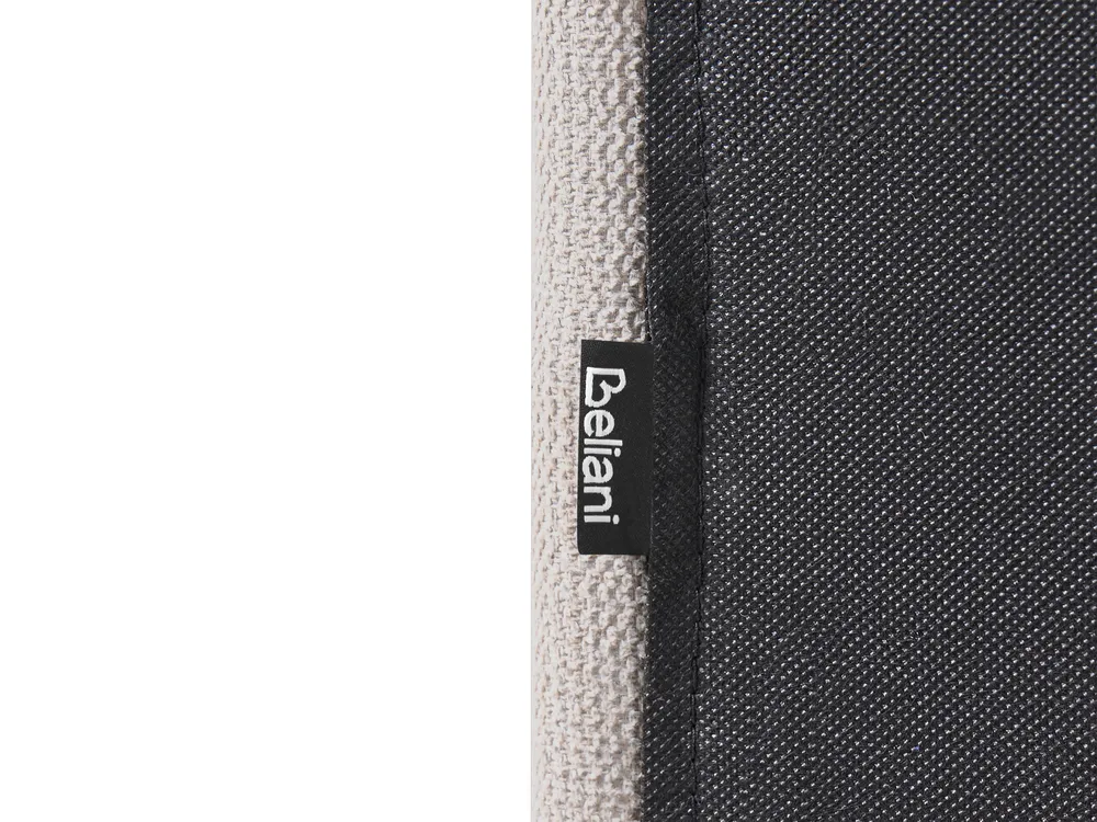 Bett mit Stauraum QUIBERON Stoff Beige 180 x 200 cm_1023407