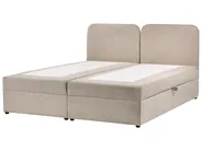 Boxspringbett mit Stauraum CHANCELLOR Stoff Taupe 180 x 200 cm_1062815