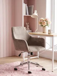 Bürostuhl WELLSTON Samtstoff Taupe_1043003