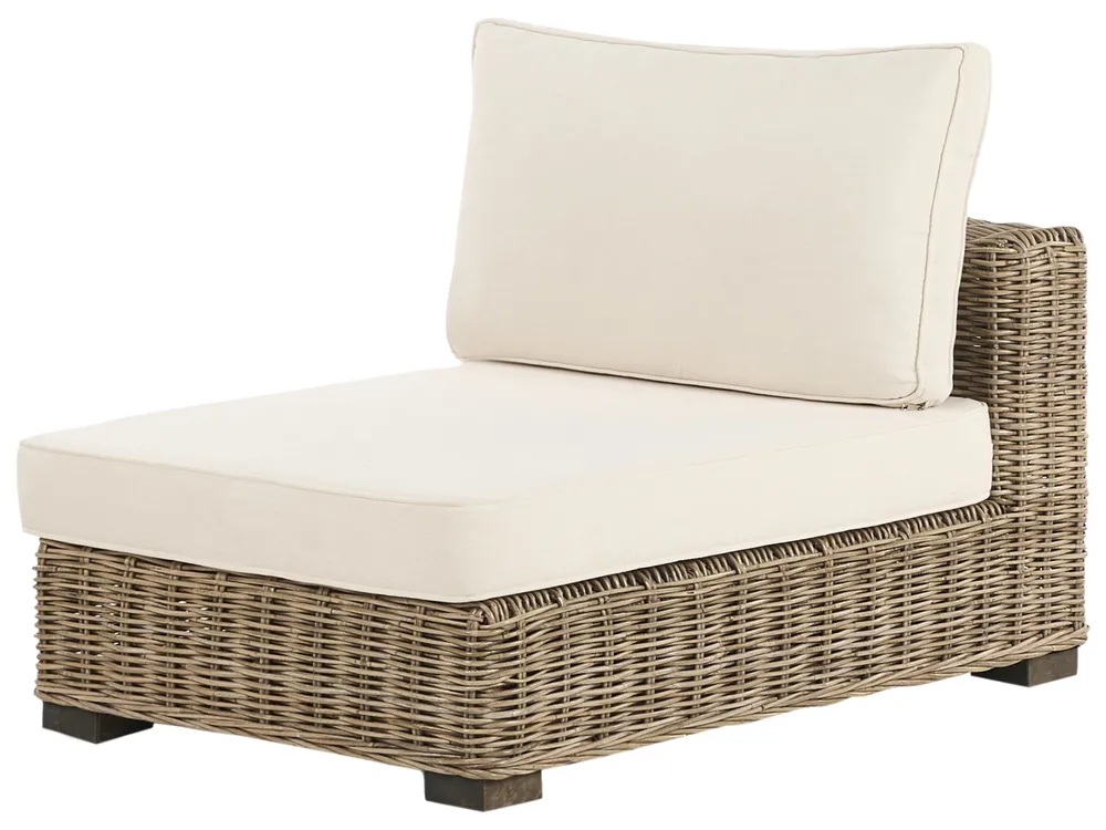 Garden Lounge Set with Table 4 Seater VARALLO Modular Rattan Grey Right Hand_954983