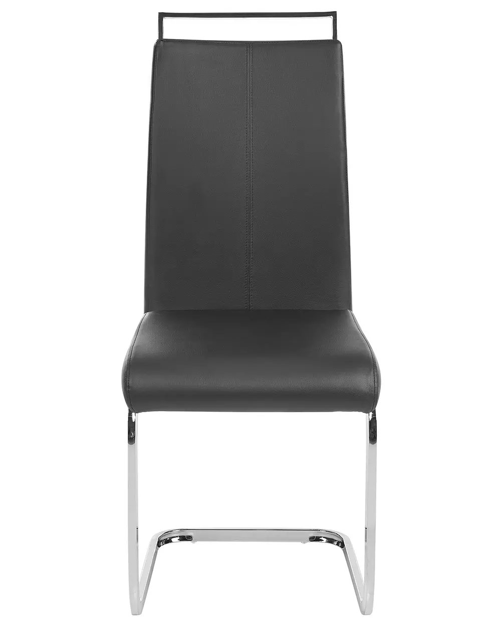 Set of 2 Dining Chairs GREEDIN Faux Leather Black_1156917