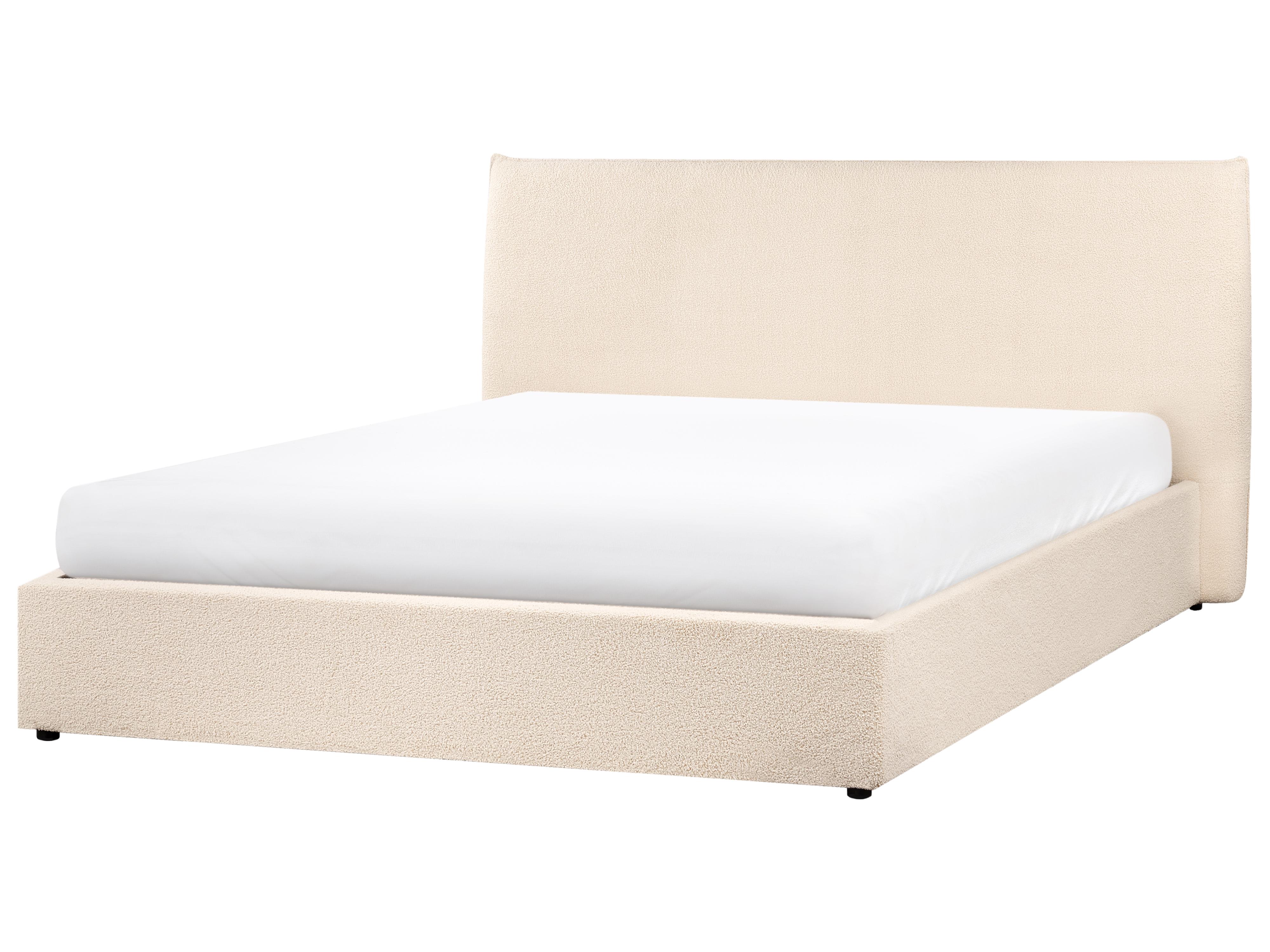 Bed met opbergruimte LAVAUR Bouclé Beige 160 x 200 cm_966051