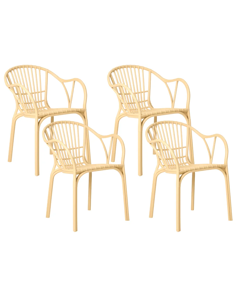 Gartenstuhl 4er Set ANDORA Beige