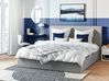 Bett mit Stauraum LORIENT Stoff Grau 180 x 200 cm