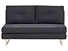 Schlafsofa 3-Sitzer JERSLEV Stoff Schwarz