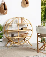 Regal mit 3 Ebenen TUVALU II 109 cm Rattan Naturfarben_841706