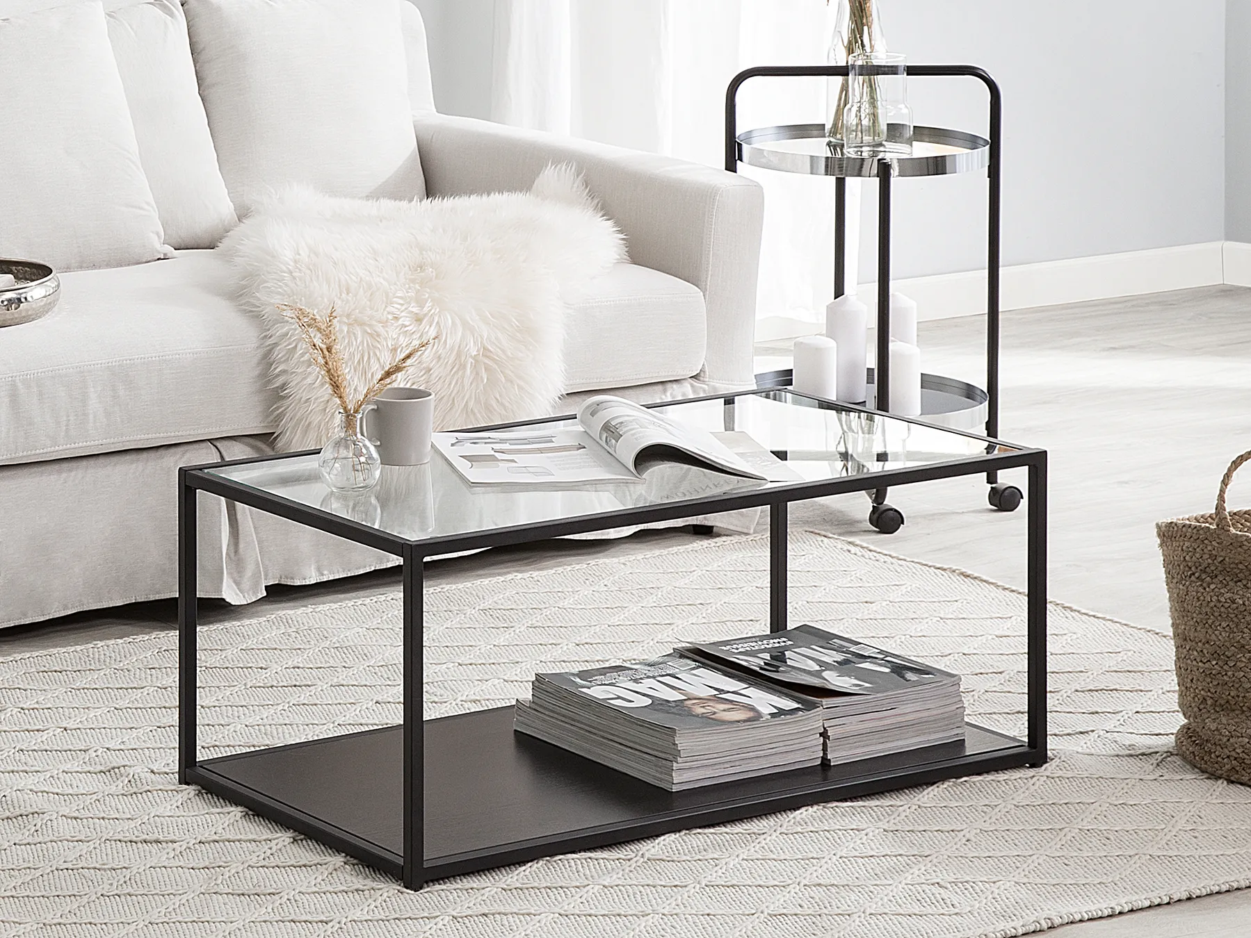 Couchtisch MEDORA Glas Schwarz_744219