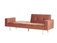 Sofa Bed 3 Seater VISNES Velvet Golden Brown_921878