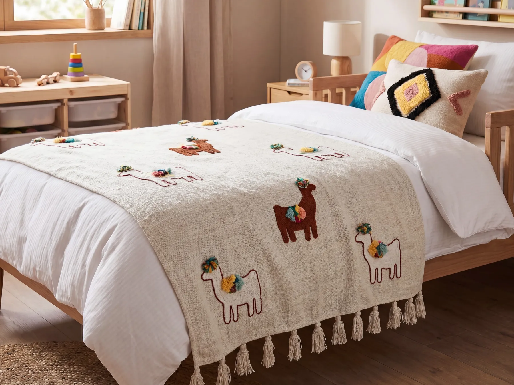 Kuscheldecke DEOGHAR Baumwolle 130 x 180 cm Beige_829280