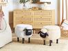 Tierhocker mit Stauraum SHEEP Schaf Stoff Hellbeige