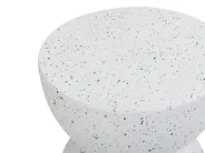 Beistelltisch CAORIA 40 cm 40 cm Terrazzo Optik Weiß_918797