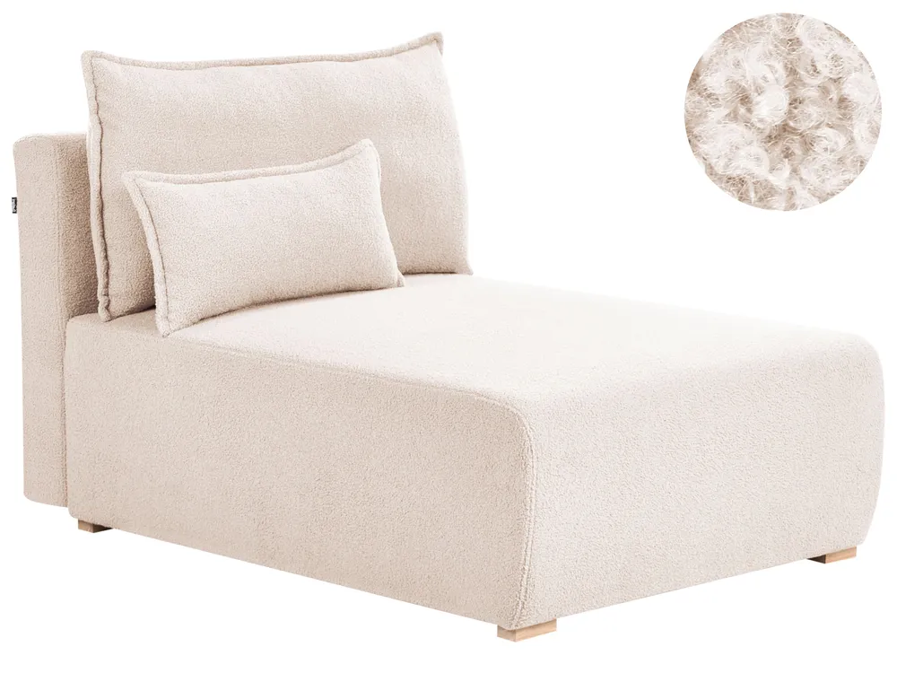 Chaiselongue NERBO Bouclé Beige