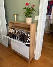 Shoe Storage Cabinet GATTON Light Brown_1068175
