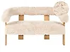 Sofa 2-Sitzer ILBRO Webpelz Cremeweiß / Hellbraun